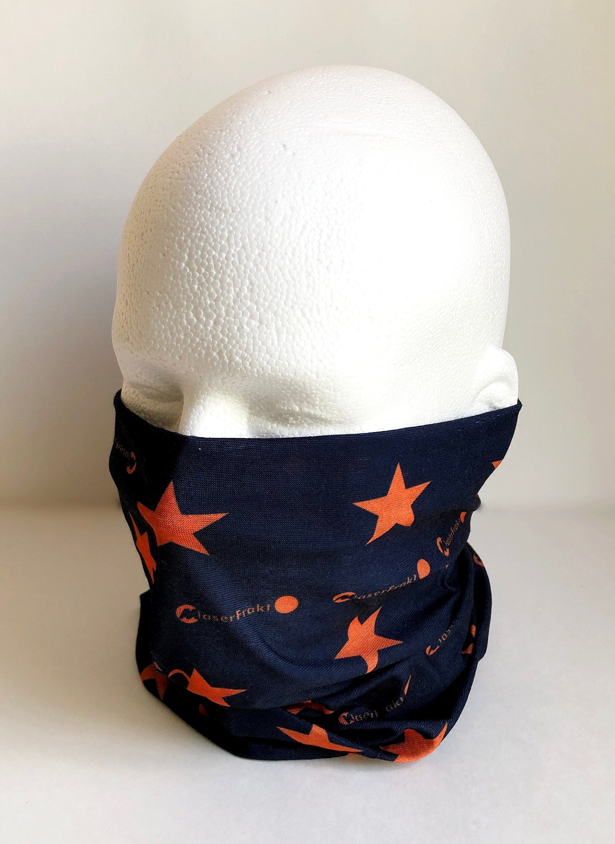 Orange Stars Face Mask Scarf Multi Functional Seamless Protective Covering Elastic Neck Gaiter Bandana Breathable Balaclava Head Wear N194